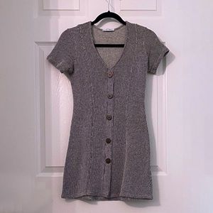 Zara Black+White Striped Mini Dress Size Small